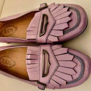 Lilac patent leather Tod’s flats size 10